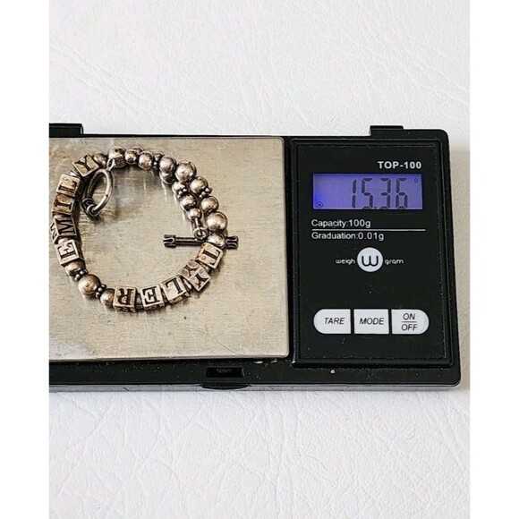 Sterling Toggle Bracelet Name Tyler & Emily 7.25 15.36g -TESTED - Picture 7 of 7